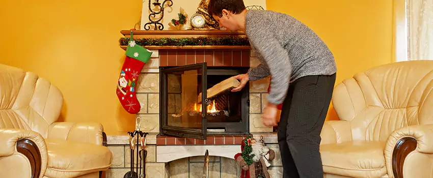 Rusted Metal Fireplace Restoration in Crofton, Maryland